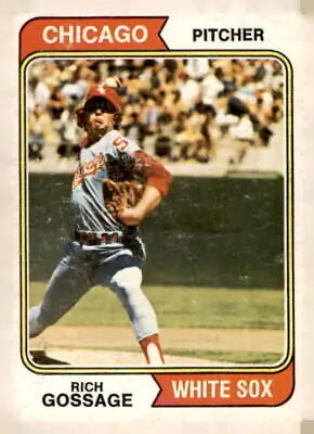 Rich Gossage baseball card from 1974 Topps #542 featuring Chicago White Sox player
