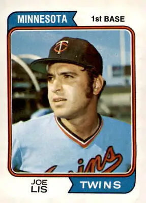 Joe Lis baseball card from 1974 Topps #659 featuring Joe Lis baseball memorabilia