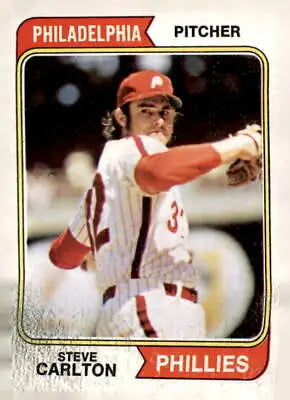 1974 Topps #95 Steve Carlton baseball card showcasing legendary steve carlton baseball memorabilia