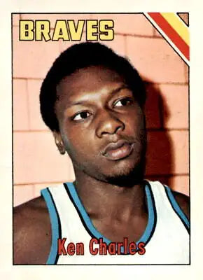 Ken Charles Buffalo Braves trading card from 1975-76 Topps series