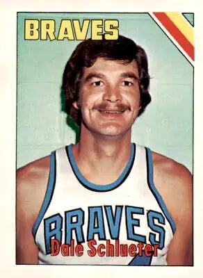 Dale Schlueter basketball card from 1975-76 Topps #154 featuring Buffalo Braves player