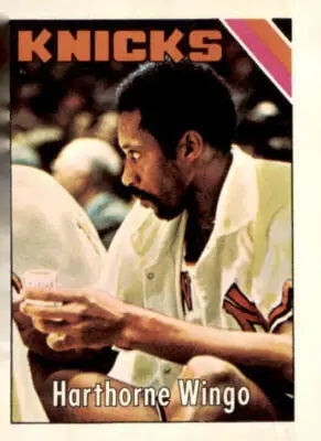 Harthorne Wingo trading card from 1975-76 Topps #166 featuring York Knicks player