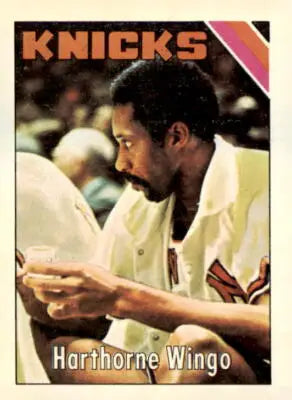 Harthorne Wingo basketball trading card from 1975-76 Topps #166 with premium features