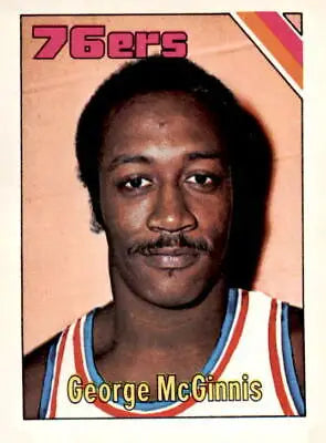 George McGinnis 1975-76 Topps #184 EX-MT trading card for sports trading collectors