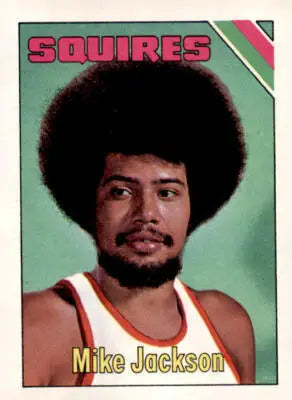 Mike Jackson basketball card from 1975-76 Topps series highlighting Mike Jackson basketball memorabilia