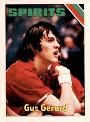 Gus Gerard basketball card from 1975-76 Topps series for Gerard Sports trading collection
