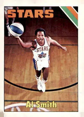 Basketball card featuring Al Smith from 1975-76 Topps Utah Stars collection