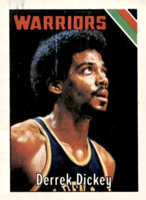 Derrek Dickey basketball card from 1975 76 Topps series featuring Golden State Warriors player