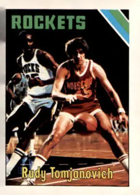 Basketball card featuring Rudy Tomjanovich from 1975-76 Topps series