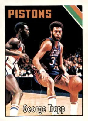 George Trapp basketball trading card from 1975-76 Topps #84 featuring George Trapp