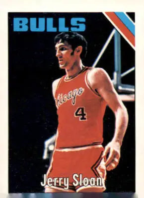 Jerry Sloan basketball card from 1975-76 Topps #9 showcasing Sloan basketball card