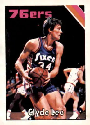 Clyde Lee basketball trading card from 1975-76 Topps #93 with EX-MT features