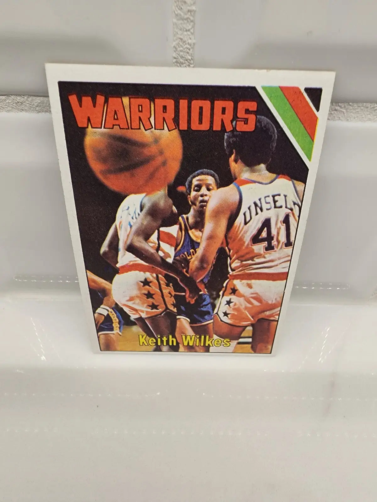 Jamaal Wilkes Golden State Warriors rookie card featuring Keith Wilkes from 1975-76 Topps