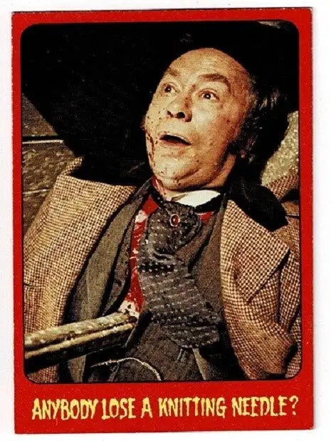 Horror trading card showcasing Shock Theater Shocking Laffs from Topps 1975 Test Version