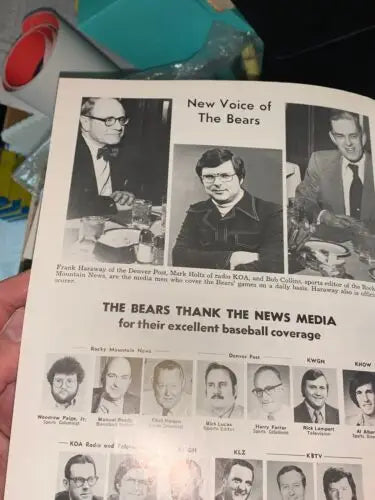 Vintage newspaper clipping of the 1976 Denver Bears Montreal Expos Farm Club program