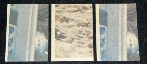 Three vintage photographs of Obi Wan Kenobi from the 1977 Topps Star Wars card series