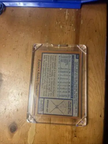 1978 Topps #72 Andre Dawson sports trading card in protective case for collectors