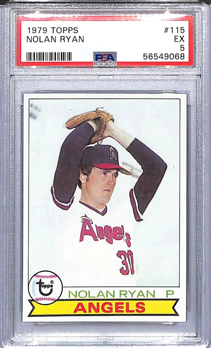 Graded 1979 Topps Nolan Ryan baseball card PSA 5 EX Angels collectible