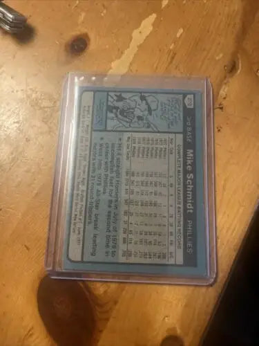 Mike Schmidt 1980 Topps #270 sports trading card showcasing a legendary baseball player