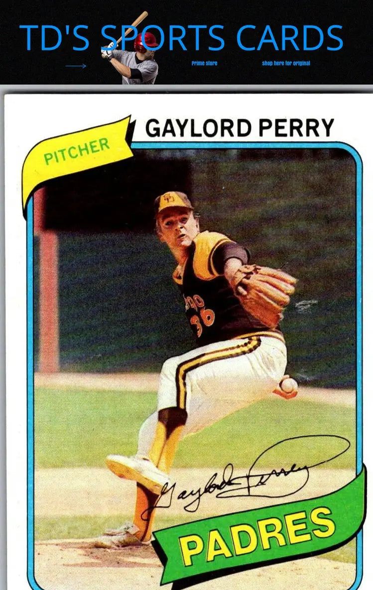 1980 Topps #280 Gaylord Perry baseball card showcasing the legendary pitcher