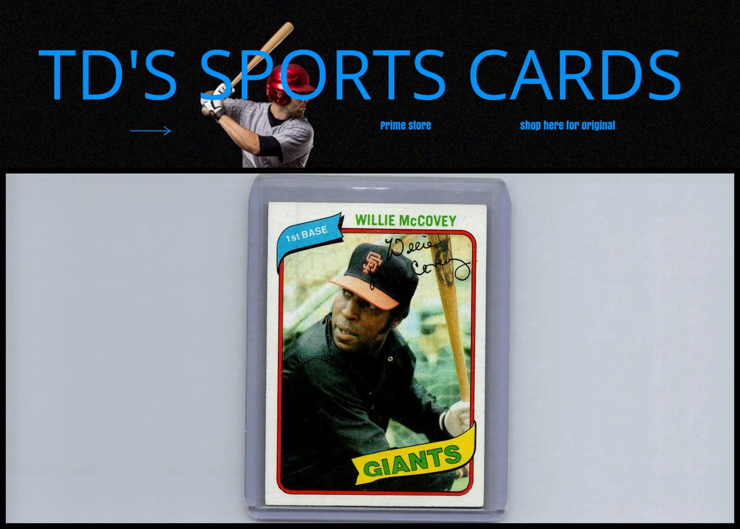 Willie McCovey baseball card from 1980 Topps #335 trading cards collection