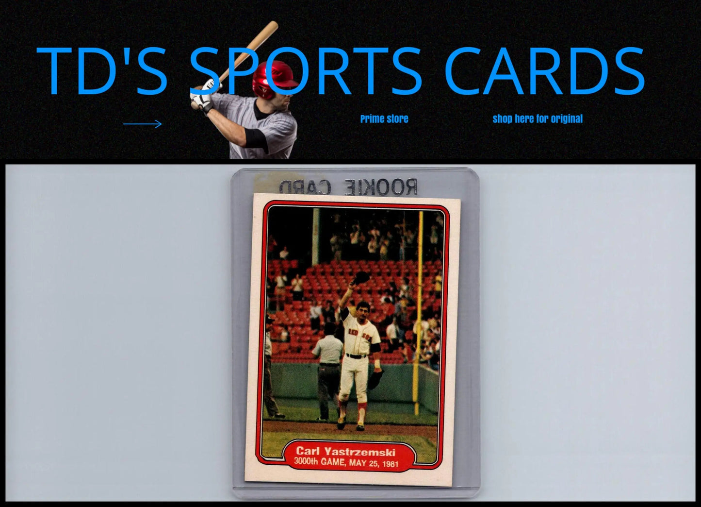 Carl Yastrzemski rookie card from 1982 Fleer #633 baseball trading cards