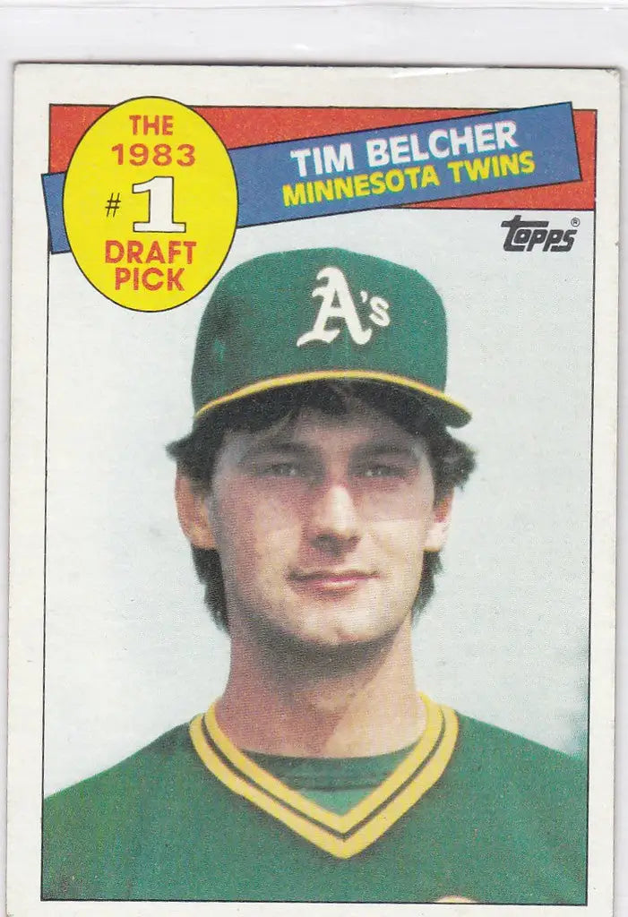 Baseball card of Tim Belcher, 1985 Topps #281, Oakland Athletics draft pick