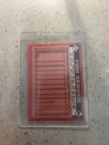 Tom Seaver baseball card from 1986 Topps Traded featuring Boston Red Sox legend