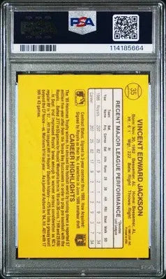 Graded 1987 Donruss Bo Jackson Baseball Card PSA 6 featuring classic sports memorabilia