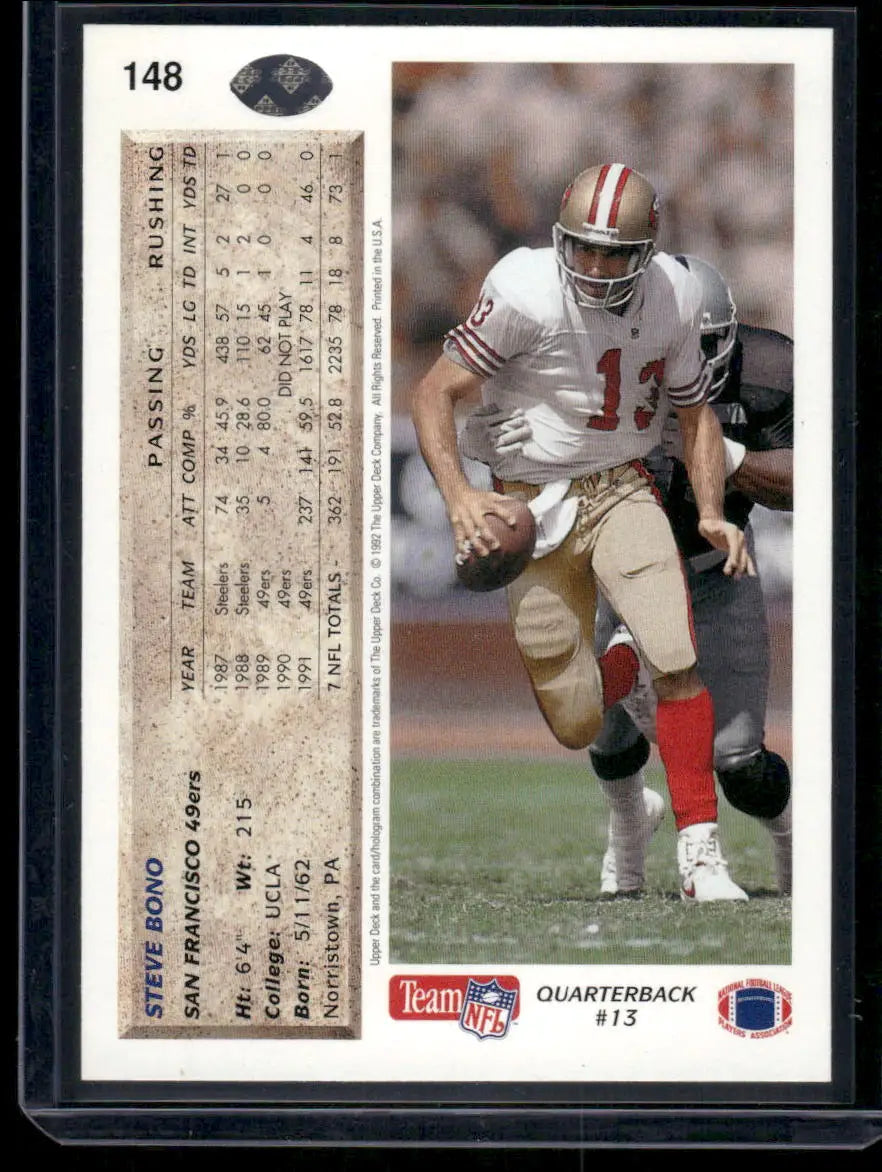 1987 Upper Deck Steve Bono #148 Football - Trading Card