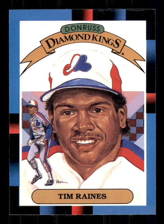 Tim Raines Montreal Expos baseball card from the 1988 Donruss Diamond Kings collection