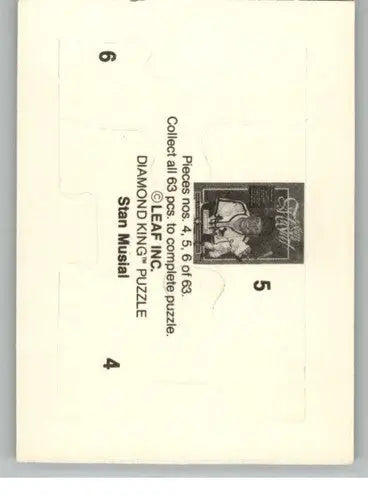 Part of a baseball puzzle featuring Stan Musial with original gloss from Donruss Stan Musial collection