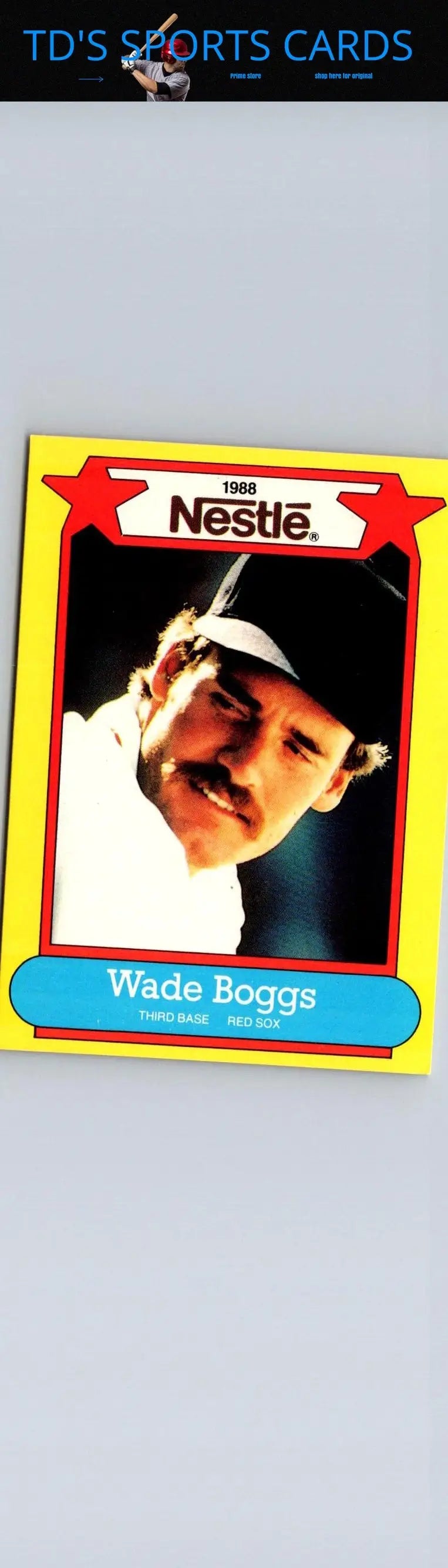 Vintage Nestle Dream Team Wade Boggs baseball card from 1988 product image