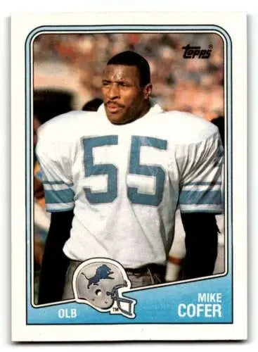 Michael Cofer Detroit Lions Football Card in original gloss from 1988 Topps set