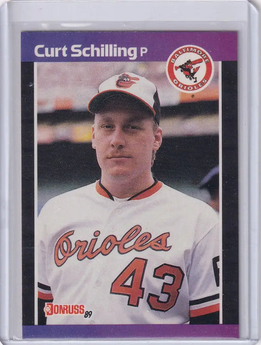 Baseball card of Curt Schilling in Baltimore Orioles jersey number 43