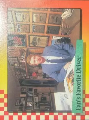1989 Maxx Bill Elliott racing memorabilia card from trading cards collection