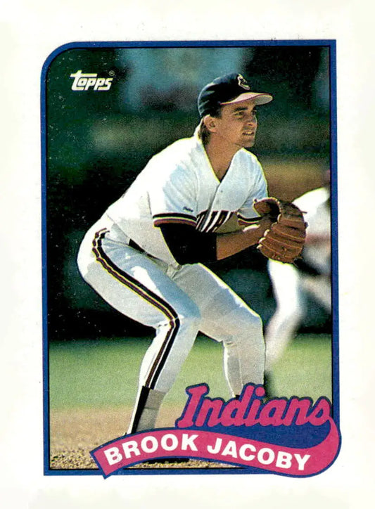 1987 Topps Brook Jacoby baseball card featuring Brook Jacoby of the Cleveland Indians
