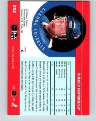 Original gloss hockey card featuring 1990 91 Pro Set Claude Loiselle Maple Leafs