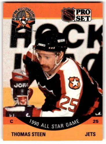 Thomas Steen 1990-91 Pro Set #356 hockey card in excellent condition with original gloss