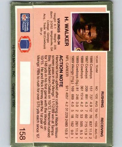 Original gloss action packed Herschel Walker football card from 1990 Action Packed series
