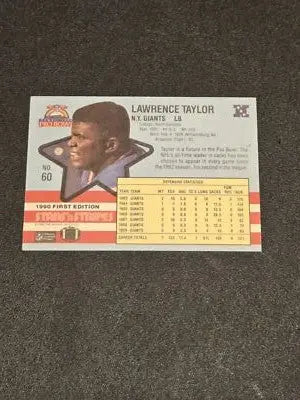 Lawrence Taylor football card from Asher Candy Stars n Stripes series