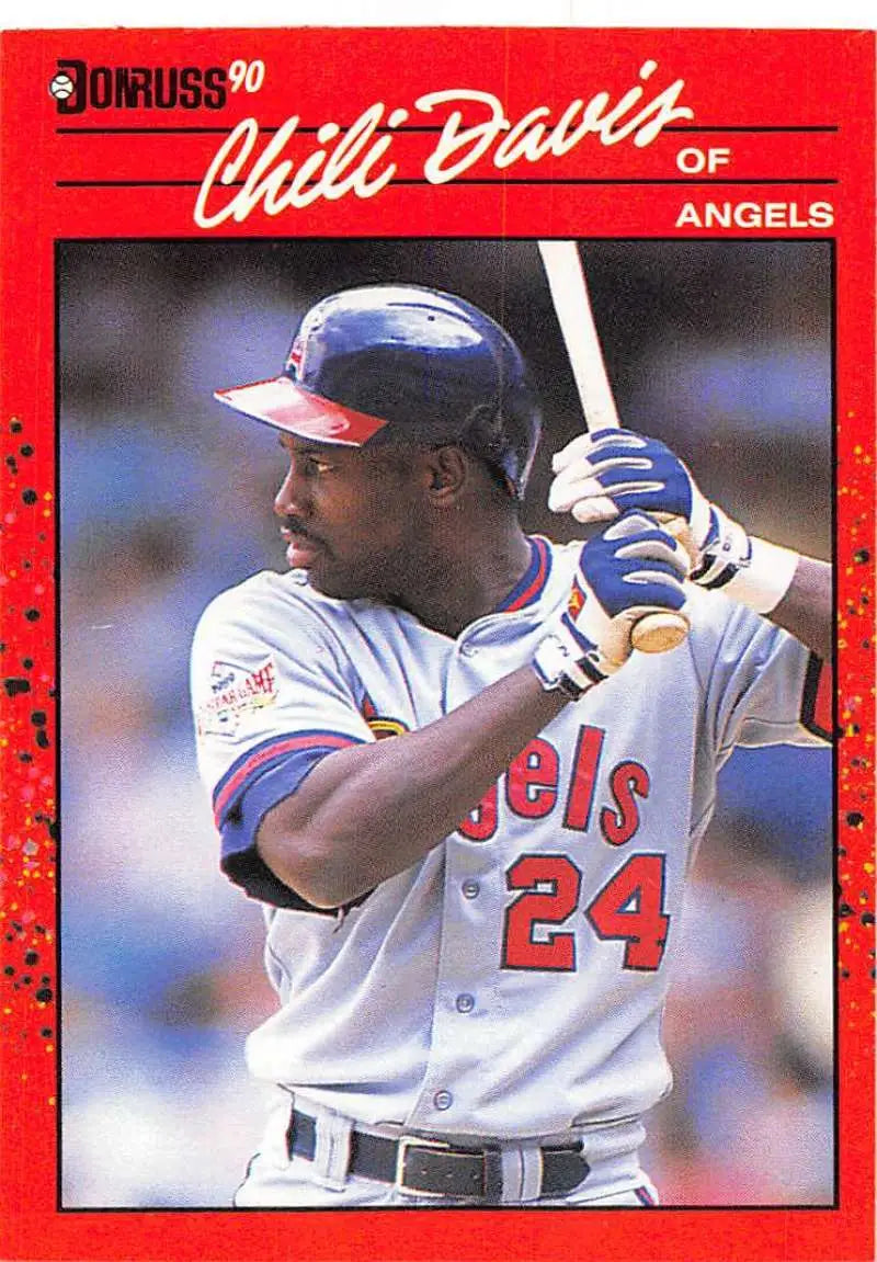 1990 Donruss #136 Chili Davis baseball card for trading cards collection featuring Angels player