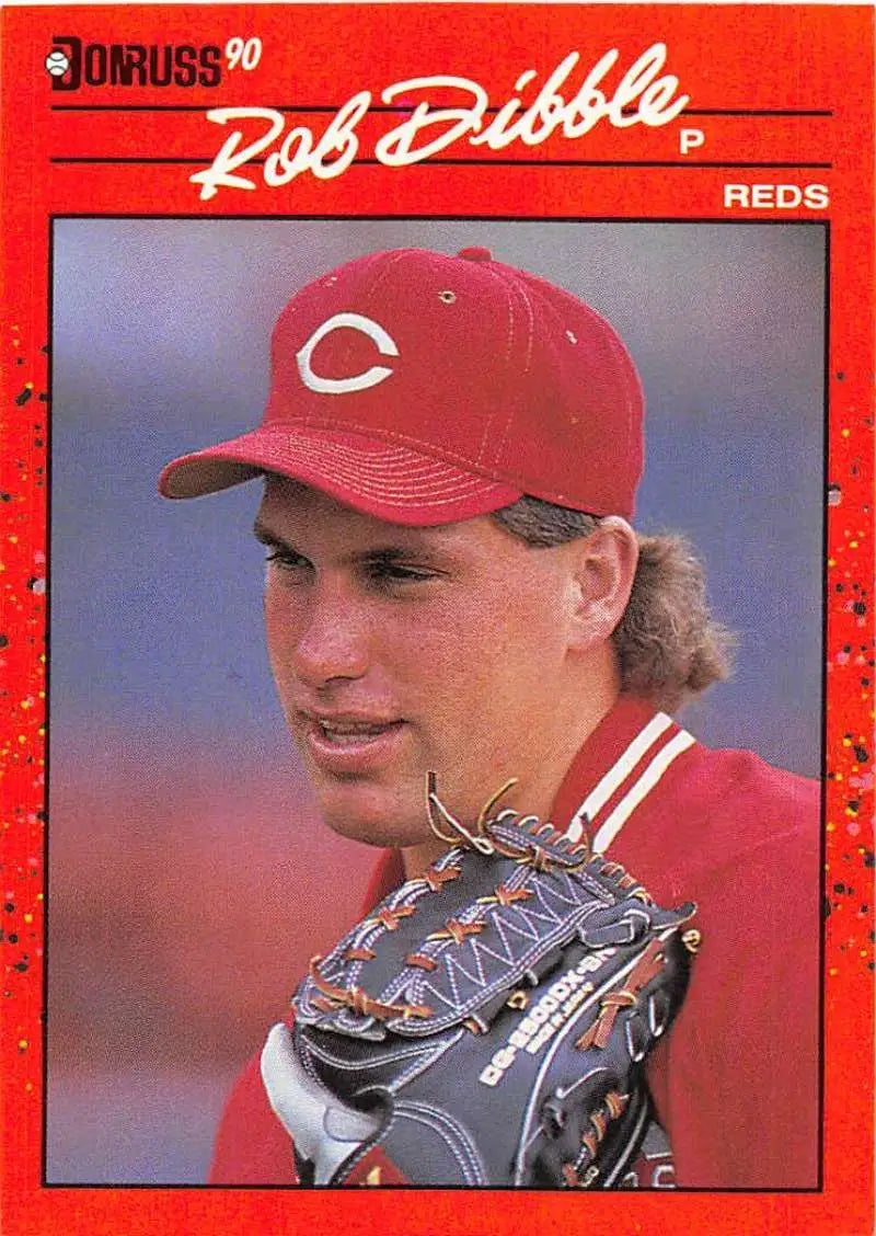 1990 Donruss #189 Rob Dibble baseball card featuring Cincinnati Reds player design