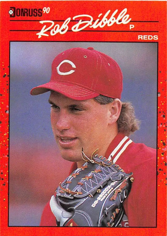 1990 Donruss #189 Rob Dibble baseball card featuring Cincinnati Reds player design