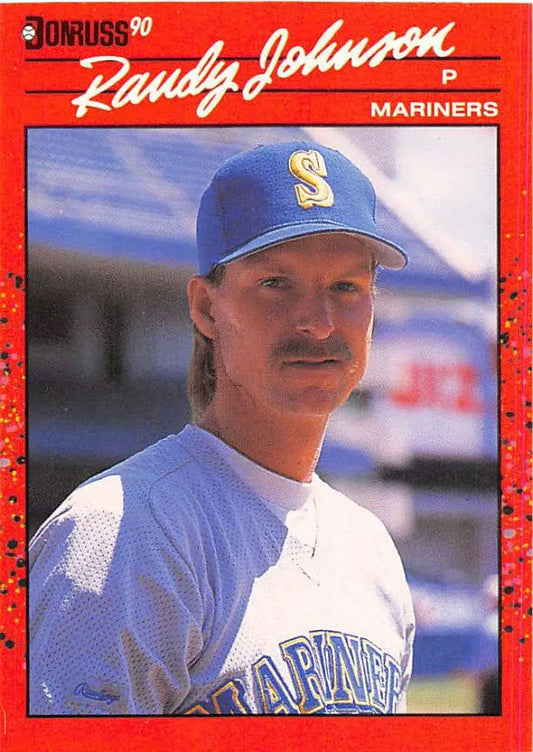 1990 Donruss Randy Johnson Seattle Mariners baseball card VG-EX collectible item