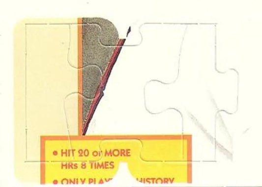 Partially assembled Donruss Carl Yastrzemski puzzle with torn edge and original gloss