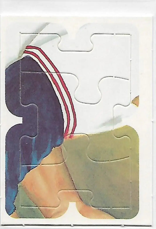 Partial Yastrzemski puzzle featuring a person in uniform with original gloss Donruss Carl Yastrzemski