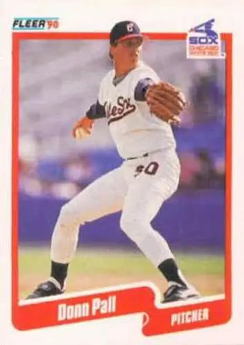 Donn Pall baseball card in original gloss from 1990 Fleer White Sox UER collection
