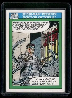Collectible trading card featuring Marvel Comics Doctor Octopus from 1990 Impel Marvel Comics series