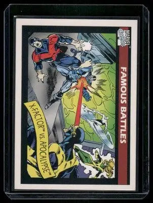 Marvel Beast Iceman Archangel Apocalypse trading card featuring X-Factor vs Apocalypse